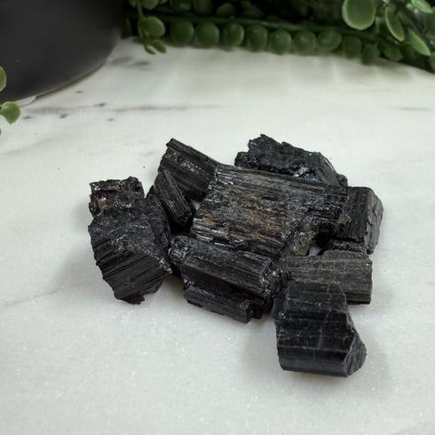 Small Bag of Black Tourmaline Crystals